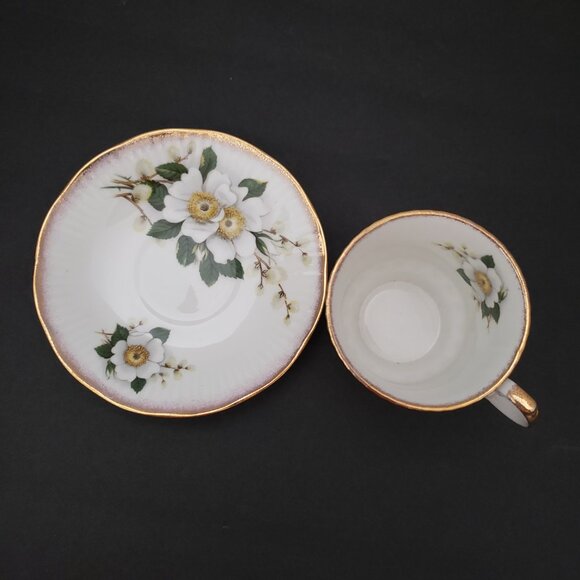 VTG 1975 Queen's Fine Bone China Floral Tea Cup & Saucer By Rosina China - Picture 4 of 10